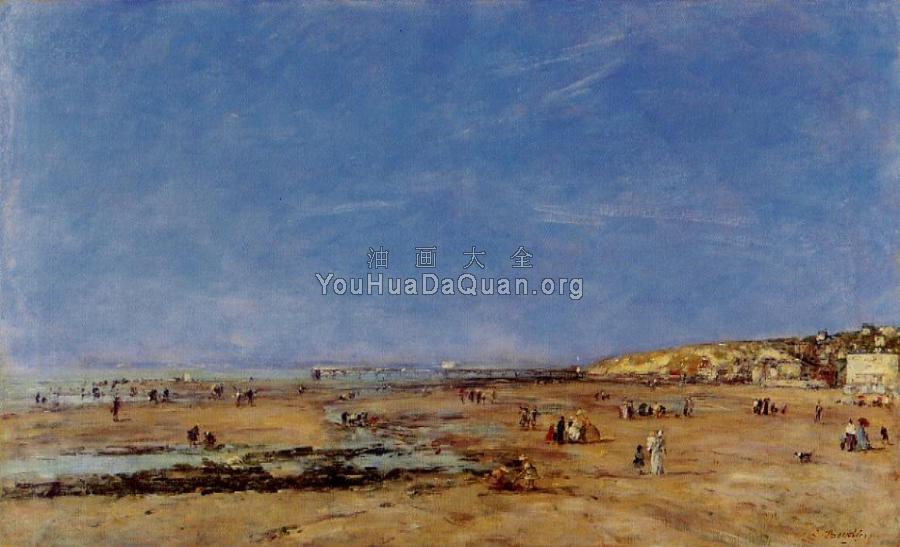 Trouville, Panorama of the Beach - 尤金·布丹
